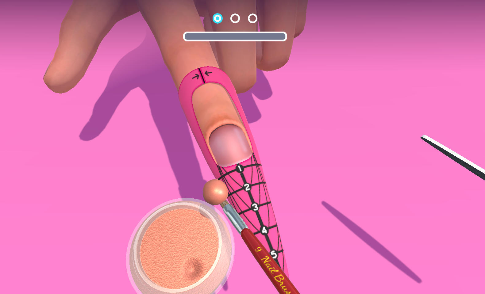 3D Acrylic Nail: Nail Art Game Nail Art Tools